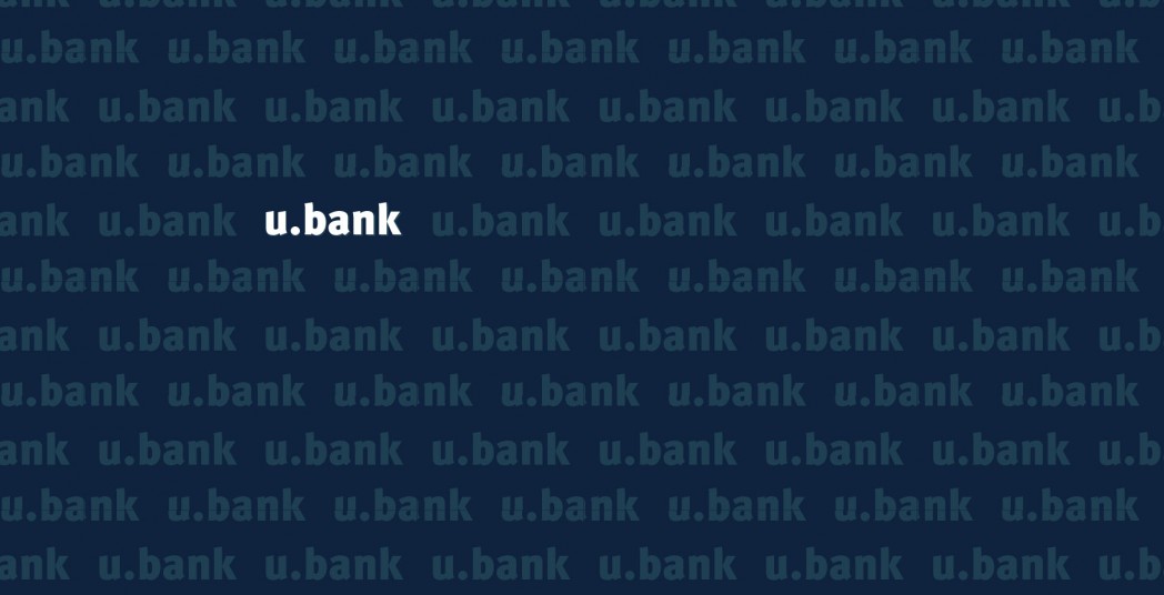 UBank repeating blue wallpaper